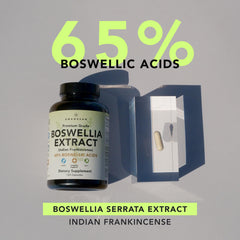AMANDEAN Boswellia capsules closeup highlighting plant-based capsules