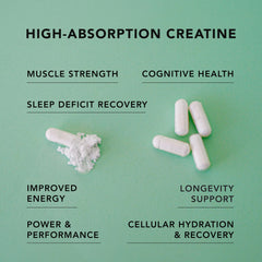 AMANDEAN Creatine HCl pills bottle side view for easy dosing