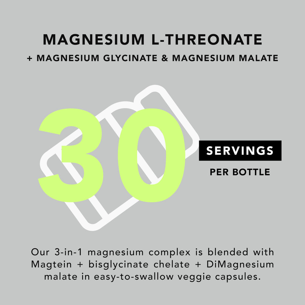 AMANDEAN Magtein bottle beside reading glasses, evoking focus and mental clarity.