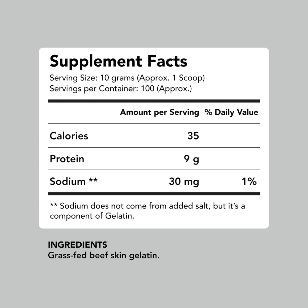 AMANDEAN Premium Gelatin Powder XL bulk packaging highlights economical 1kg family size