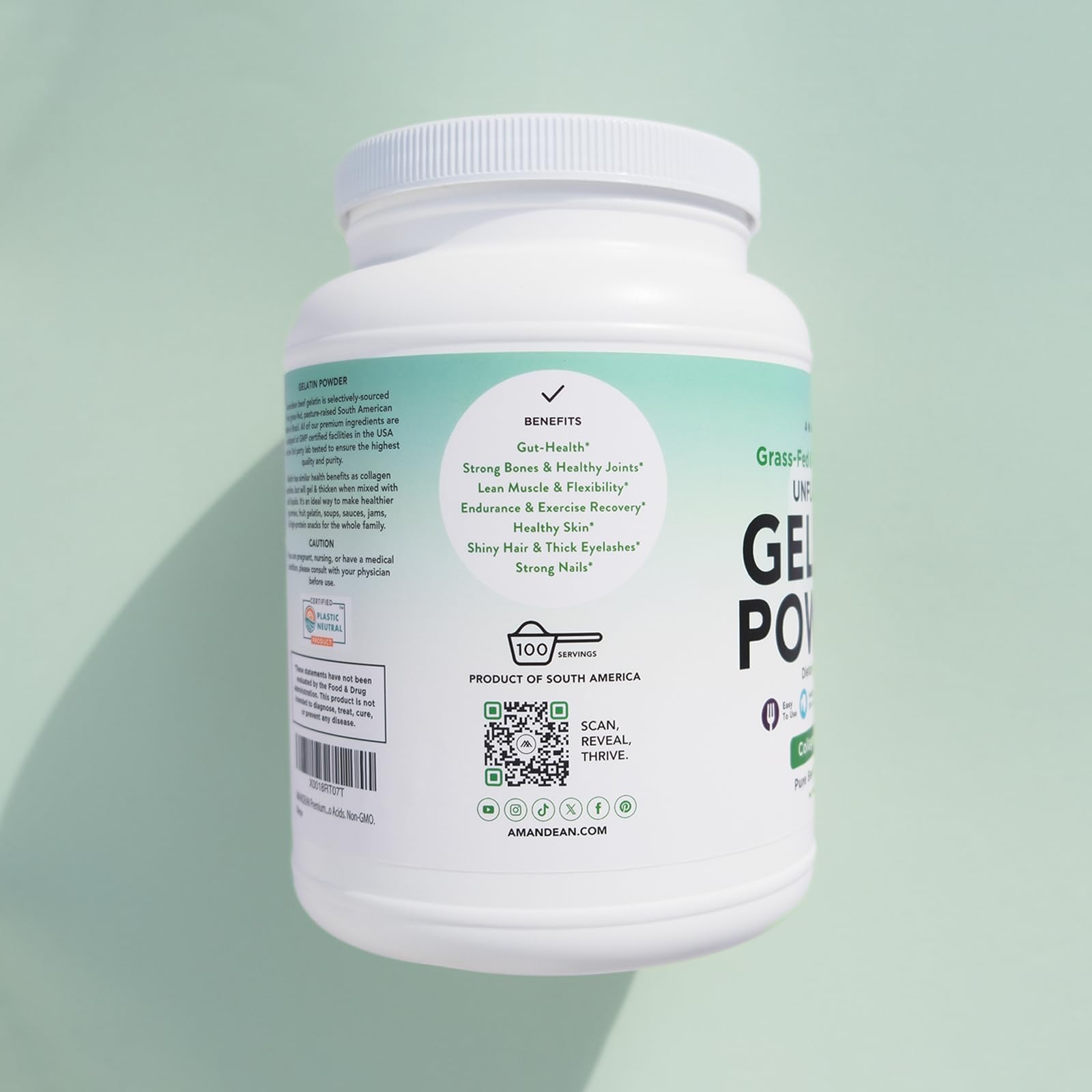 AMANDEAN Premium Gelatin Powder XL dessert-mousse enhances texture and flavor balance