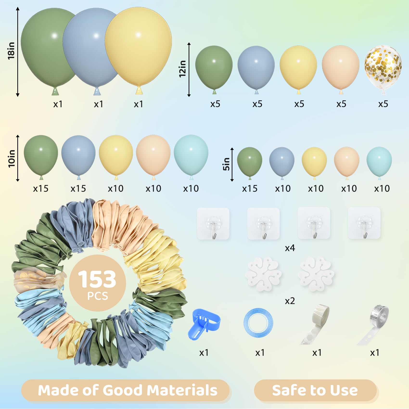 Amandir 10-inch assorted balloons suit many party themes and layouts