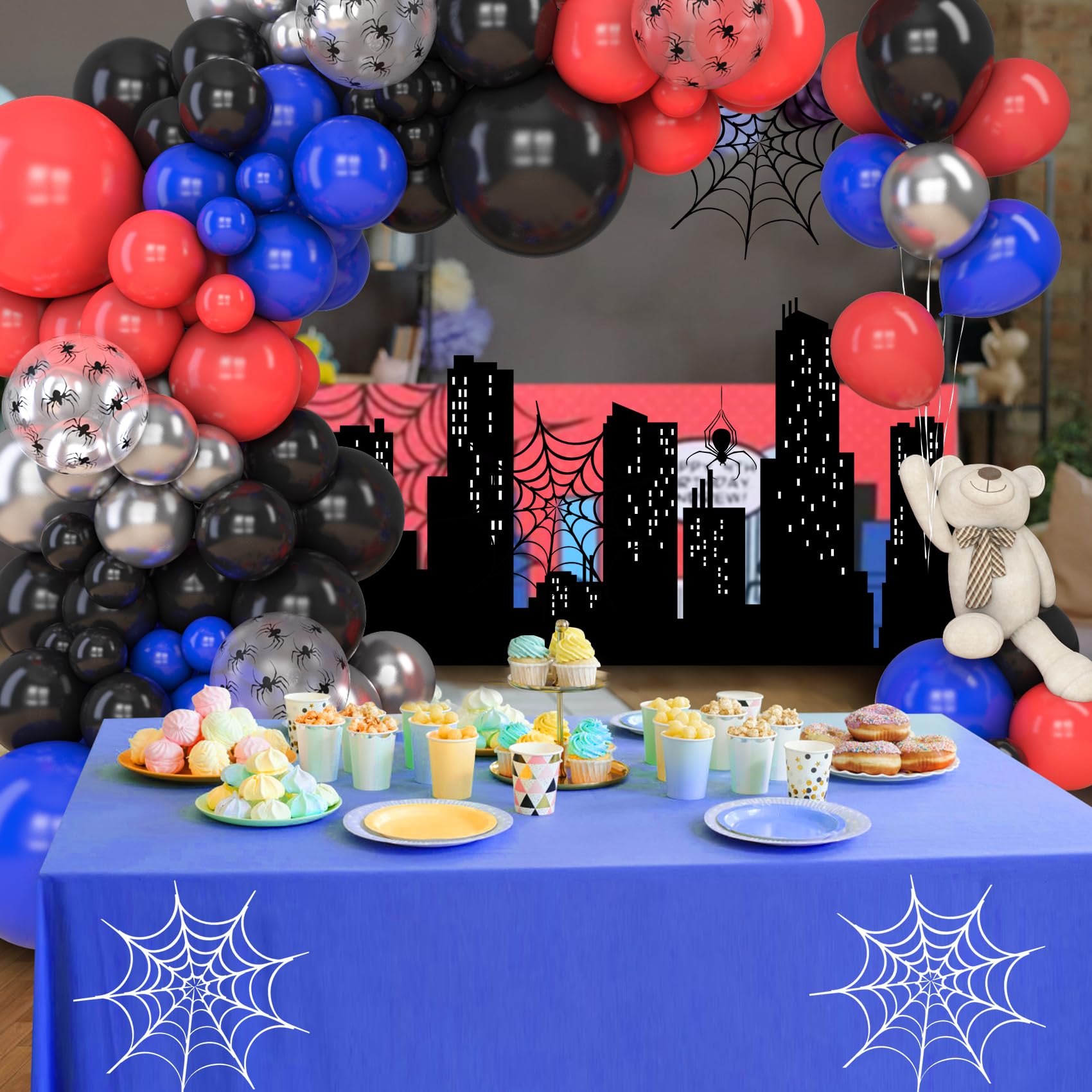 Amandir mix of 5in, 10in, and 12in balloons adds depth and texture.