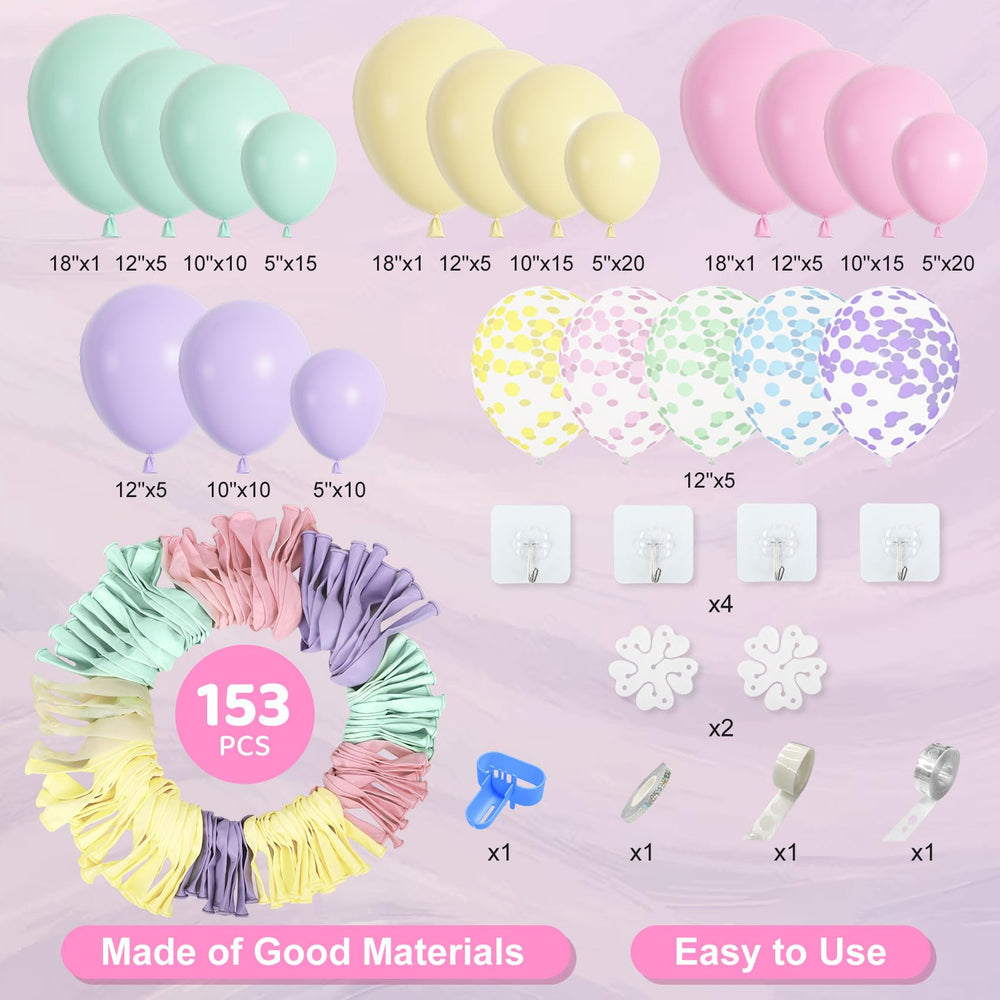 Amandir macaroon confetti balloon 12-inch adds festive sparkle to garlands