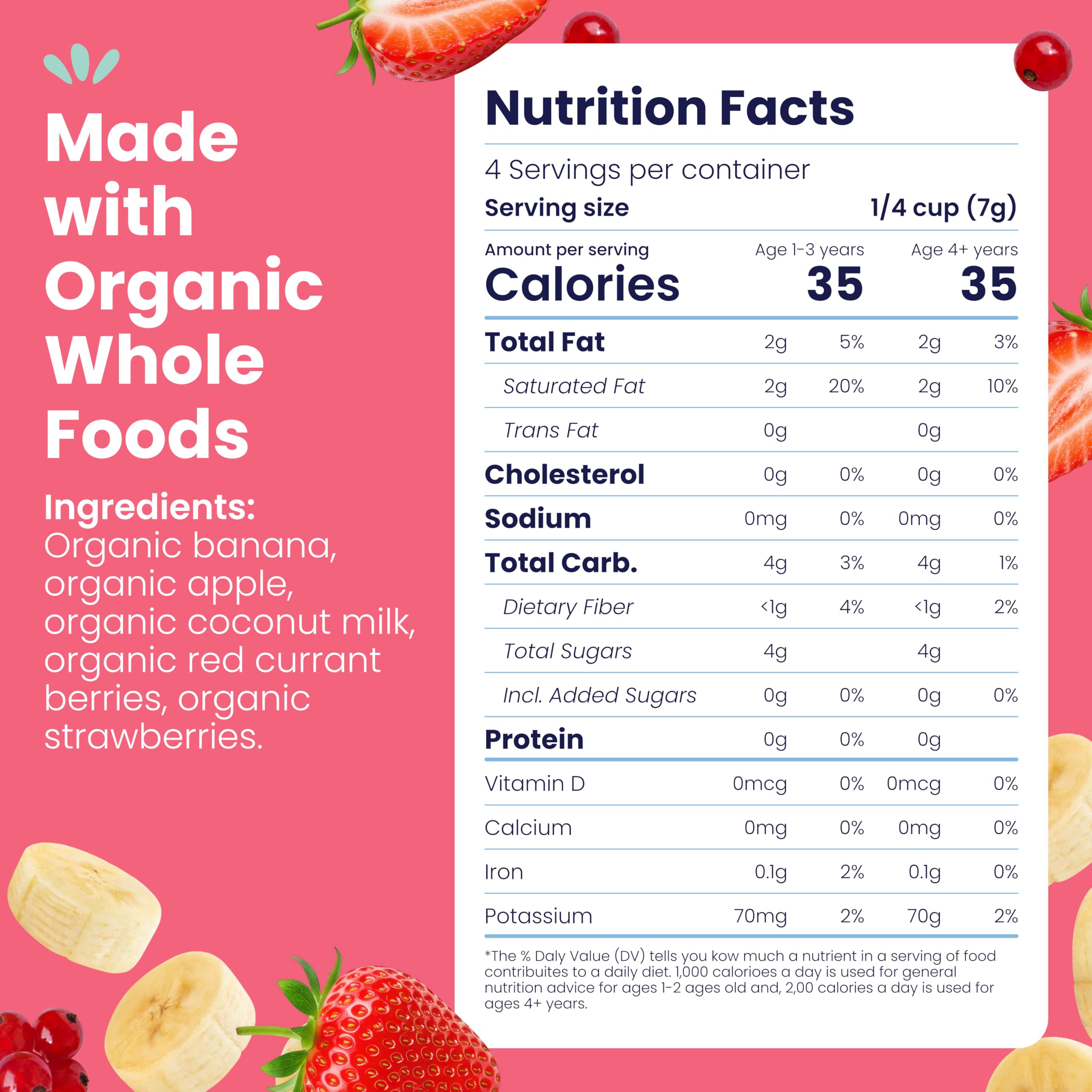 Amara Smoothie Melts close-up of ingredients highlights simple, organic snacking