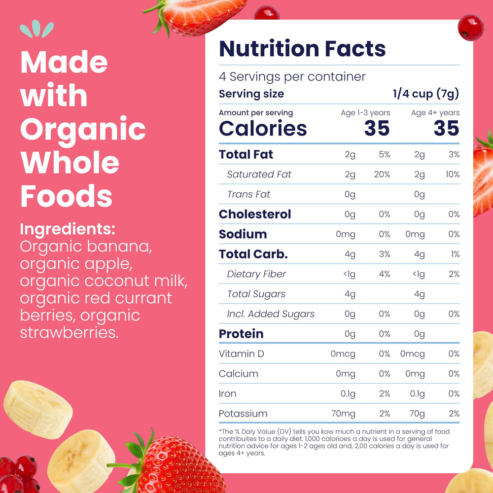 Amara Smoothie Melts close-up of ingredients highlights simple, organic snacking
