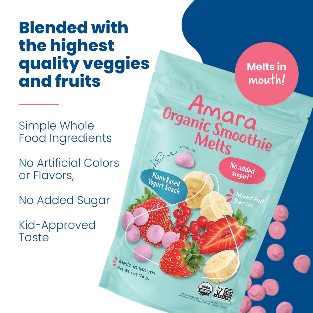 Amara Smoothie Melts lunchbox scene highlights kid-friendly portions