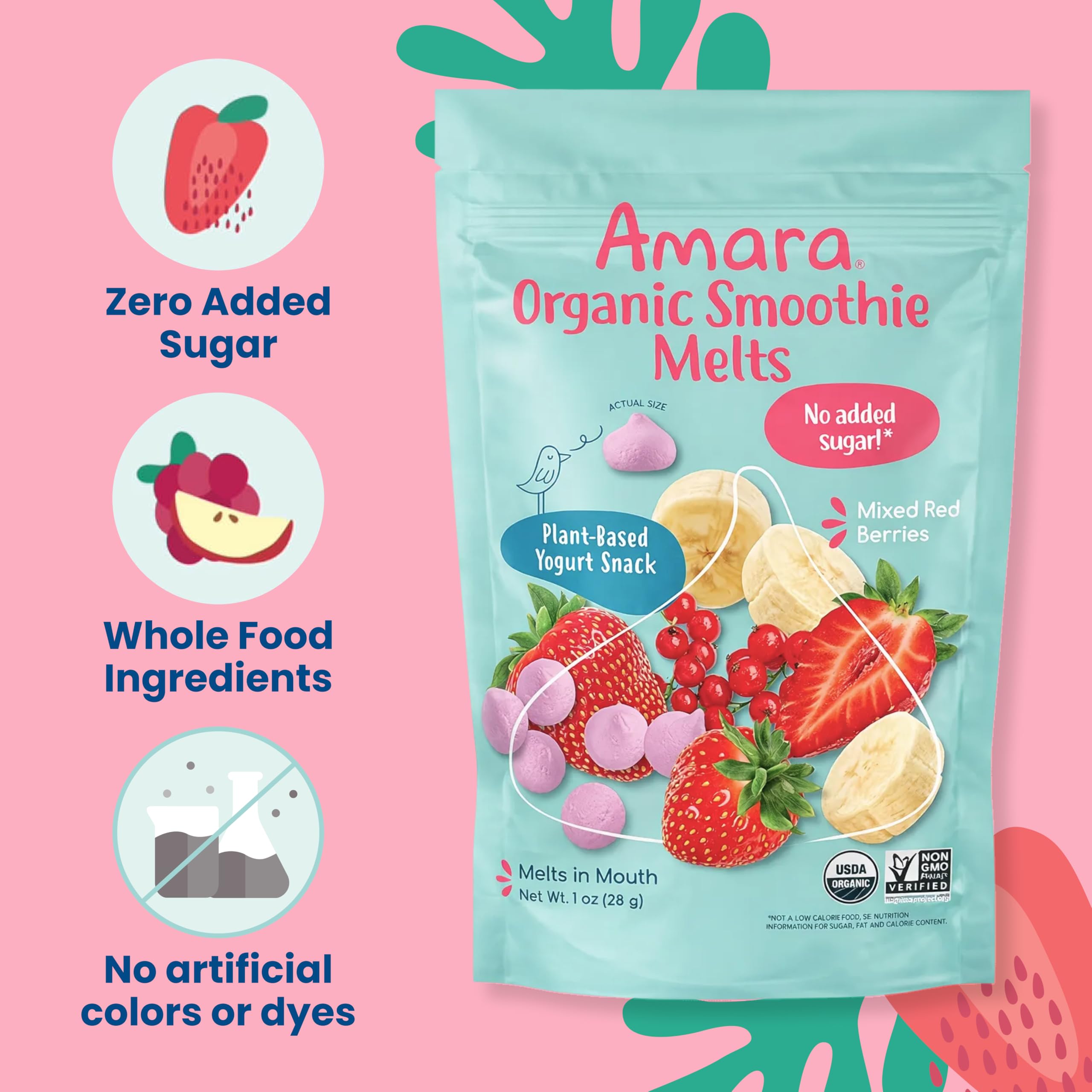Amara Smoothie Melts spoon-ready close-up shows soft melt texture