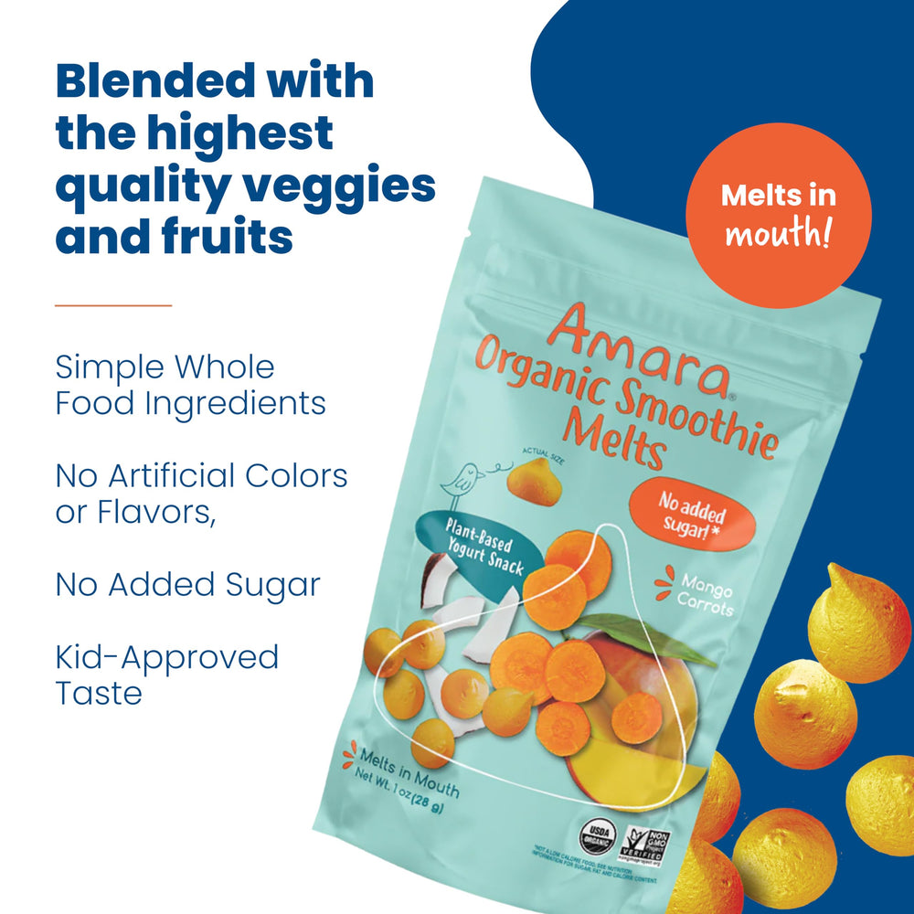 Amara Smoothie Melts on-the-go pack ready for travel and errands.
