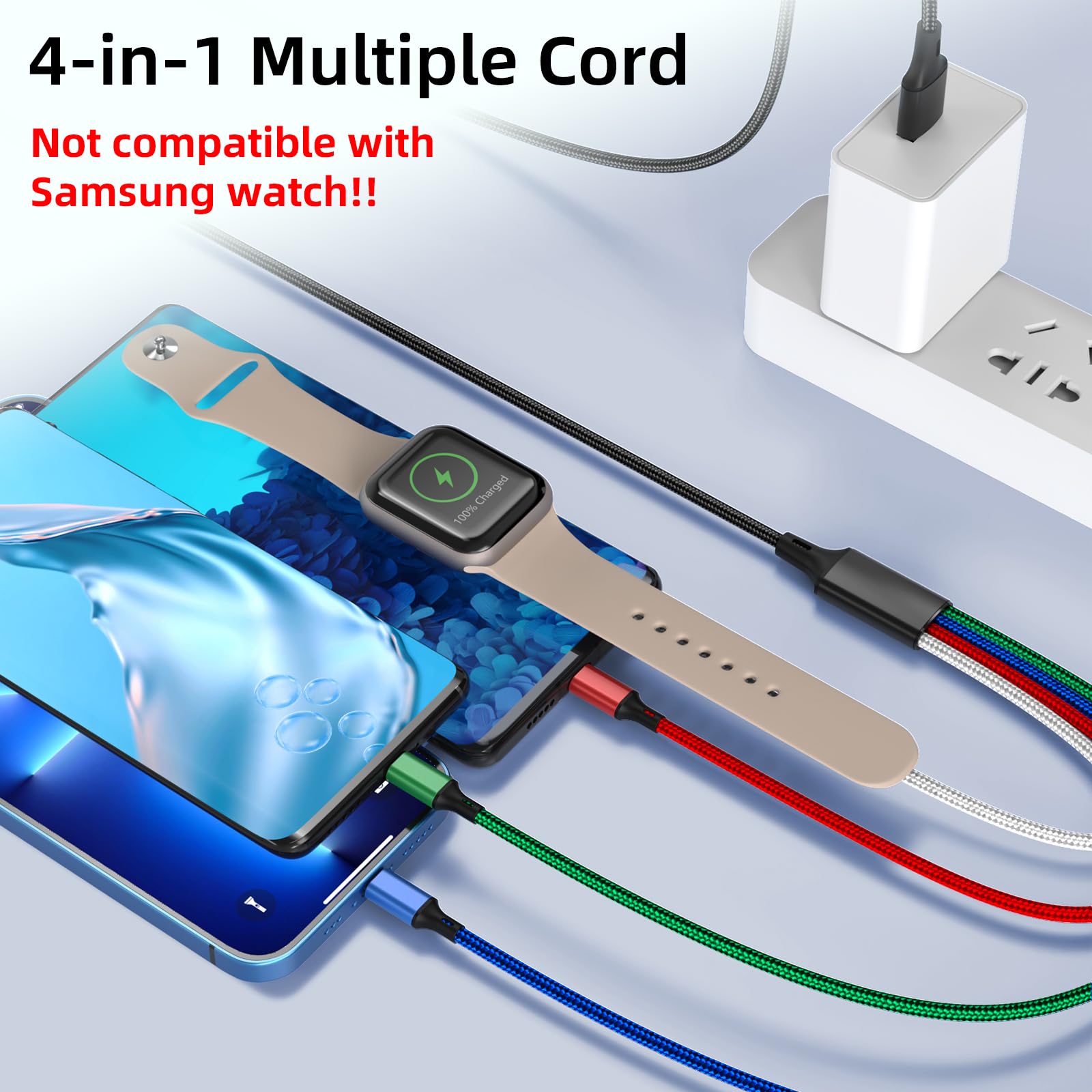 Amasuki nylon braided charging cable shows durable, tangle-free design.