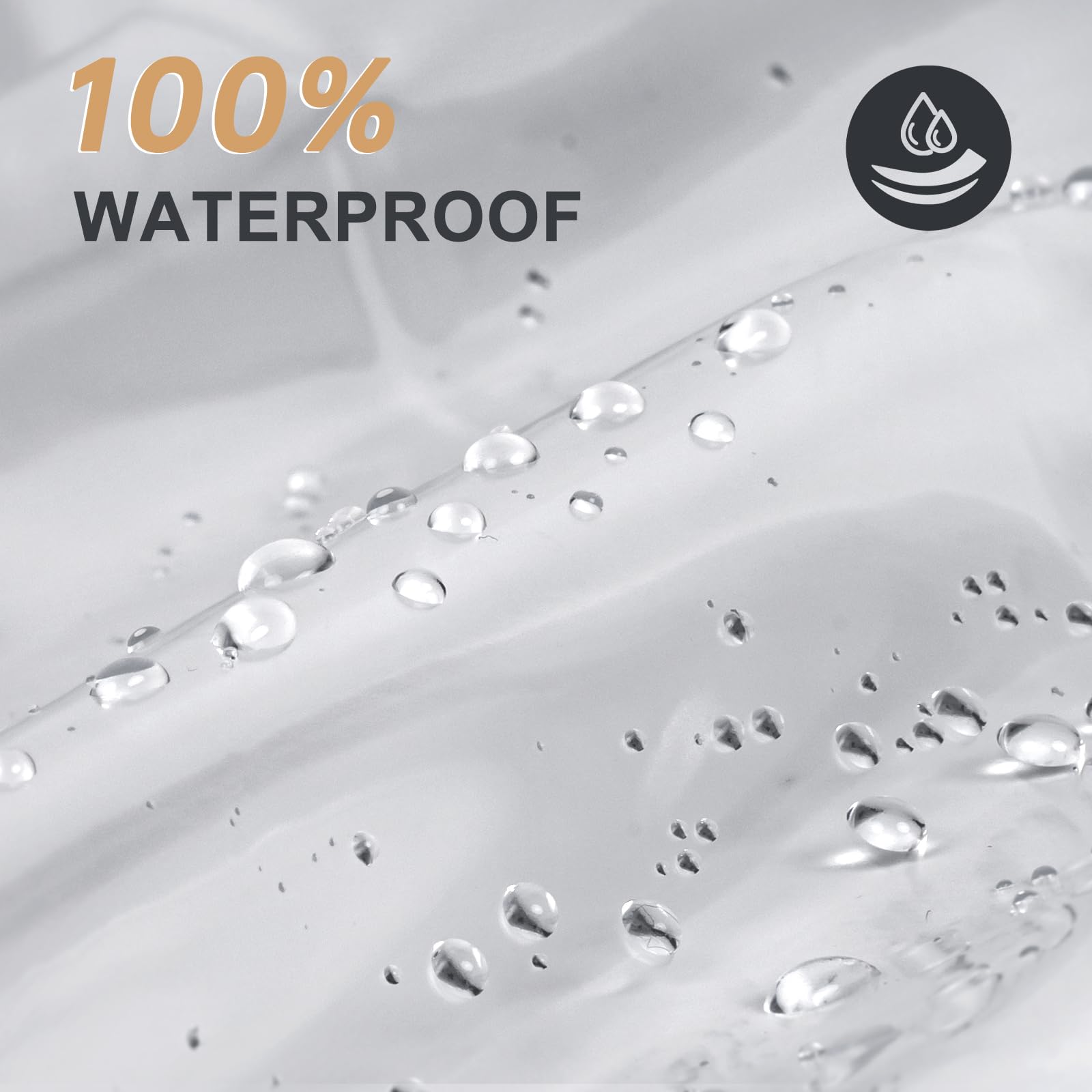AmazerBath clear liner can be used alone or with fabric curtains.