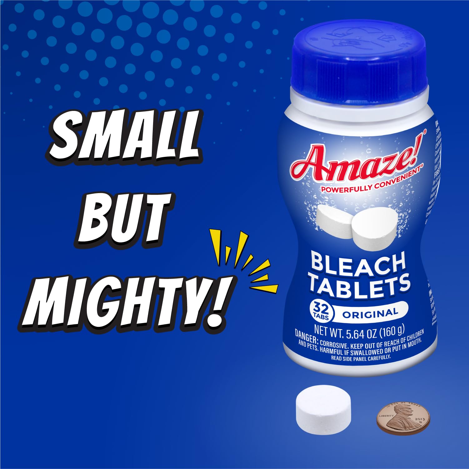 AMAZE tablets performing splash-free action reduces splashes during cleaning.