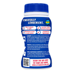 AMAZE Bleach Tablets in toilet bowl for deodorizing cleaning routine.