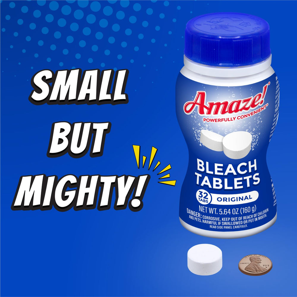 Amaze bleach tablets for hard nonporous surfaces like showers and tiles