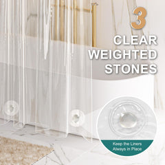 AmazerBath liner with 12 grommets for easy hanging