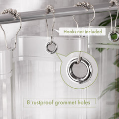 AmazerBath liner showing eight rustproof grommets for easy mounting.