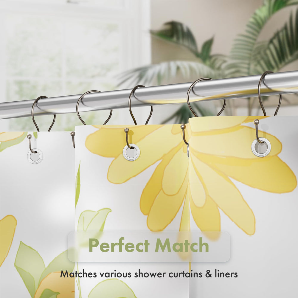 AmazerBath bronze smooth glide for effortless shower curtain movement.