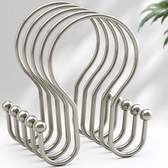 AmazerBath brushed nickel hooks close-up showing premium finish and durability