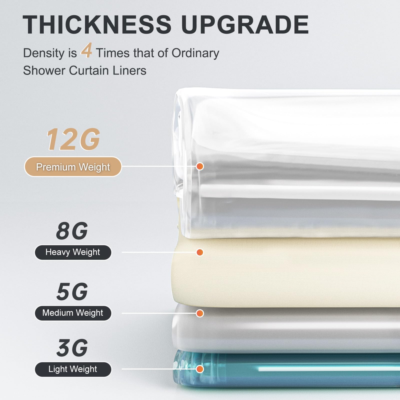 AmazerBath clear crystal liner stays see-through and brightens the bathroom