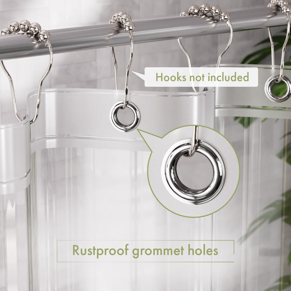 AmazerBath clear liner lets light through for a brighter shower.
