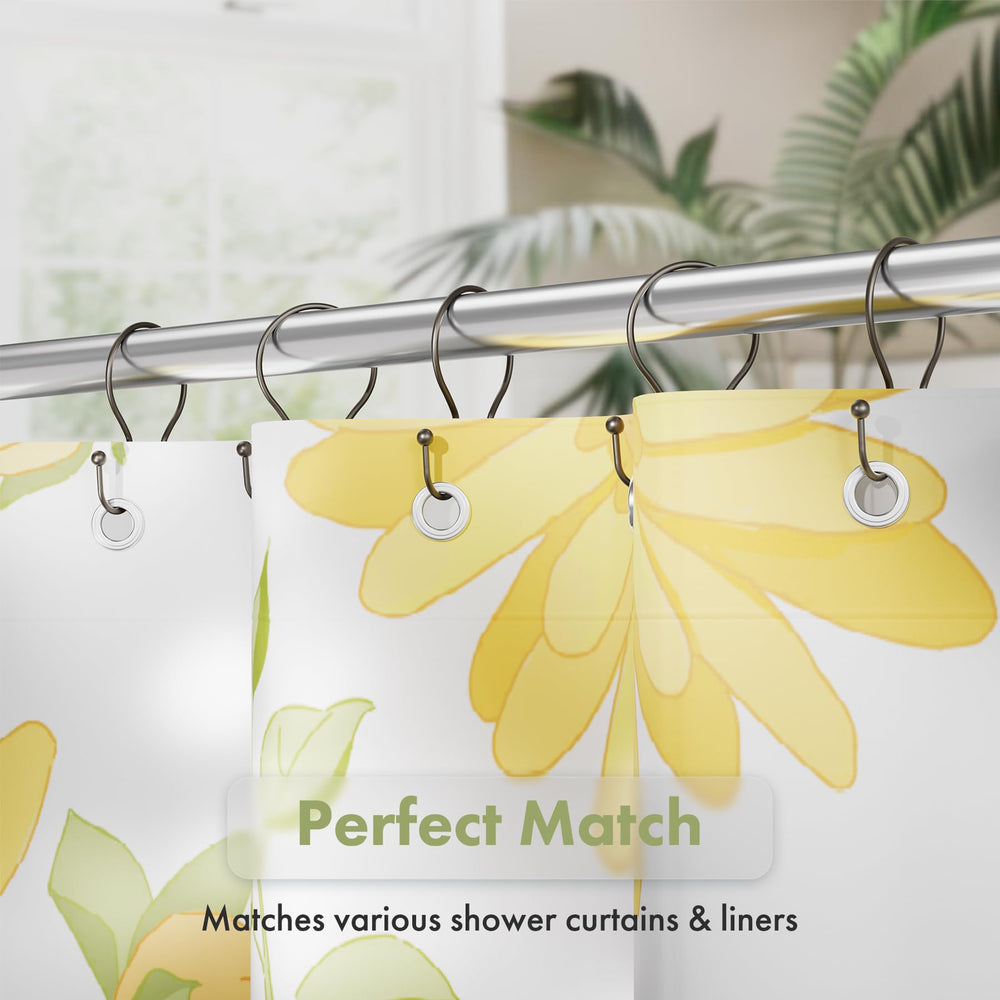 AmazerBath curtain-liner hooks keep curtains aligned