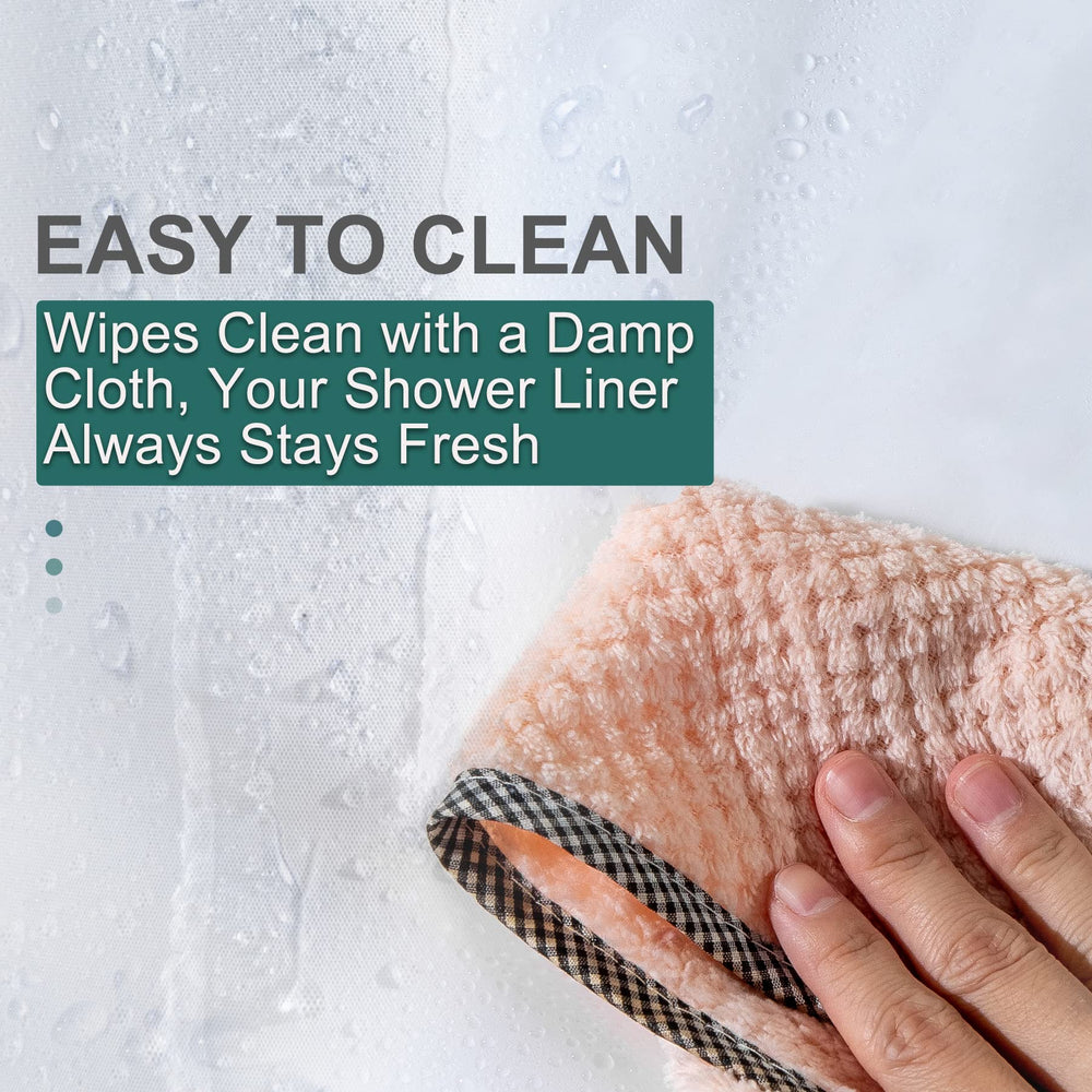 AmazerBath easy-clean liner cleans with a damp cloth.