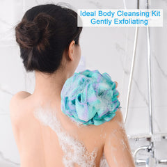 AmazerBath loofah soft PE material cleanses gently with comfortable grip.