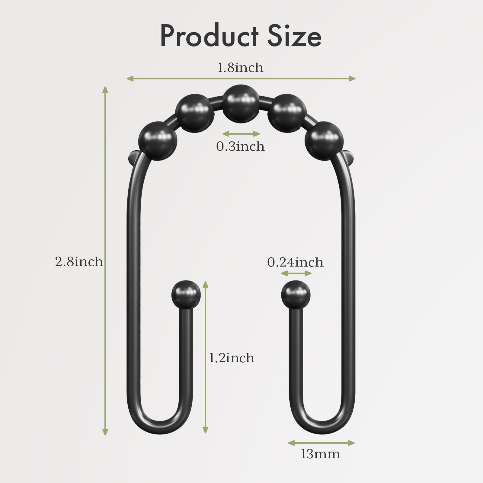 AmazerBath multipurpose hooks for curtains, towels, or utensils