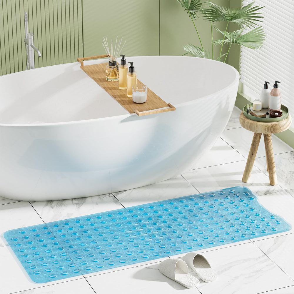 AmazerBath PVC mat is easy to clean and machine washable