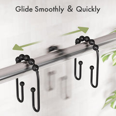 AmazerBath rust-proof metal shower hooks resist corrosion in humid bathrooms