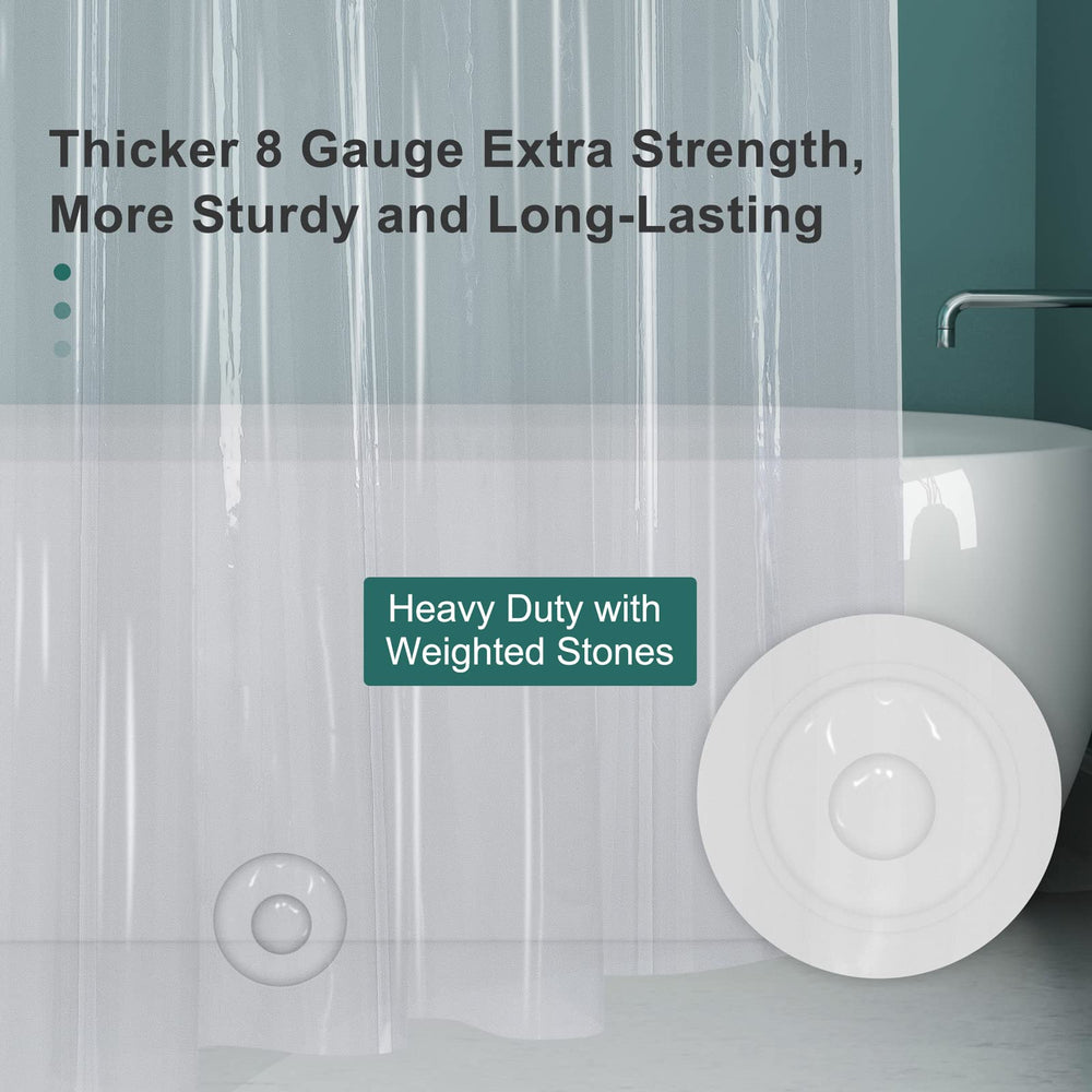 AmazerBath versatile liner, usable as standalone curtain or liner.
