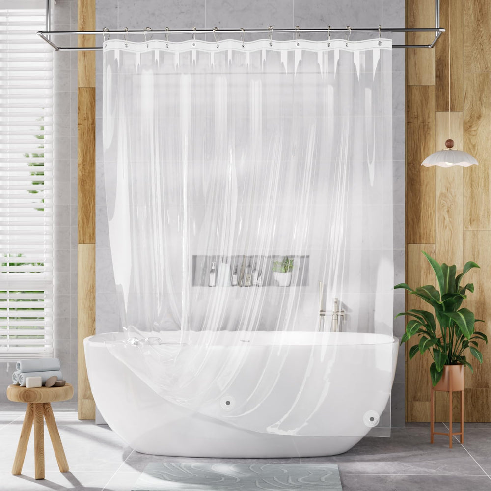 AmazerBath fits standard shower rods for versatile bathroom and RV setups.