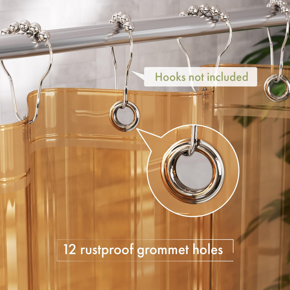 AmazerBath waterproof shower liner shields decor from moisture and stains.