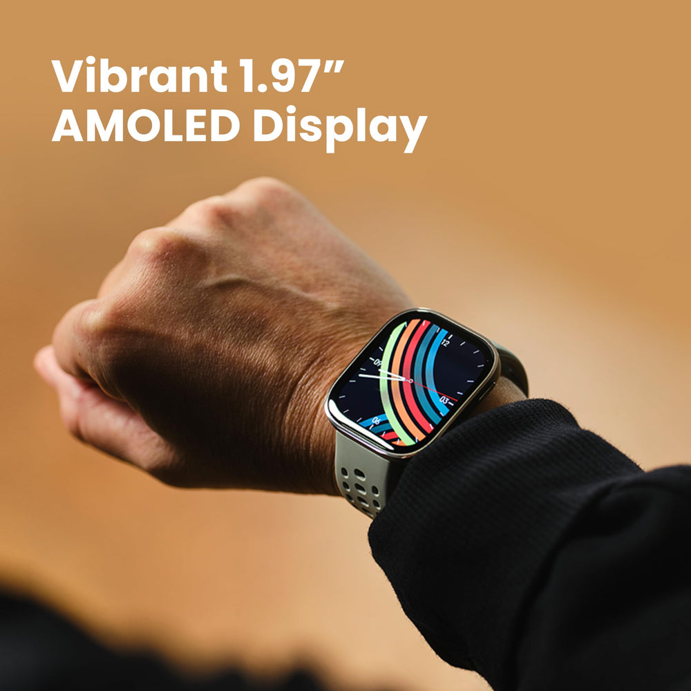 Amazfit Bip 6 1-97-inch AMOLED display, bright and easy to read.