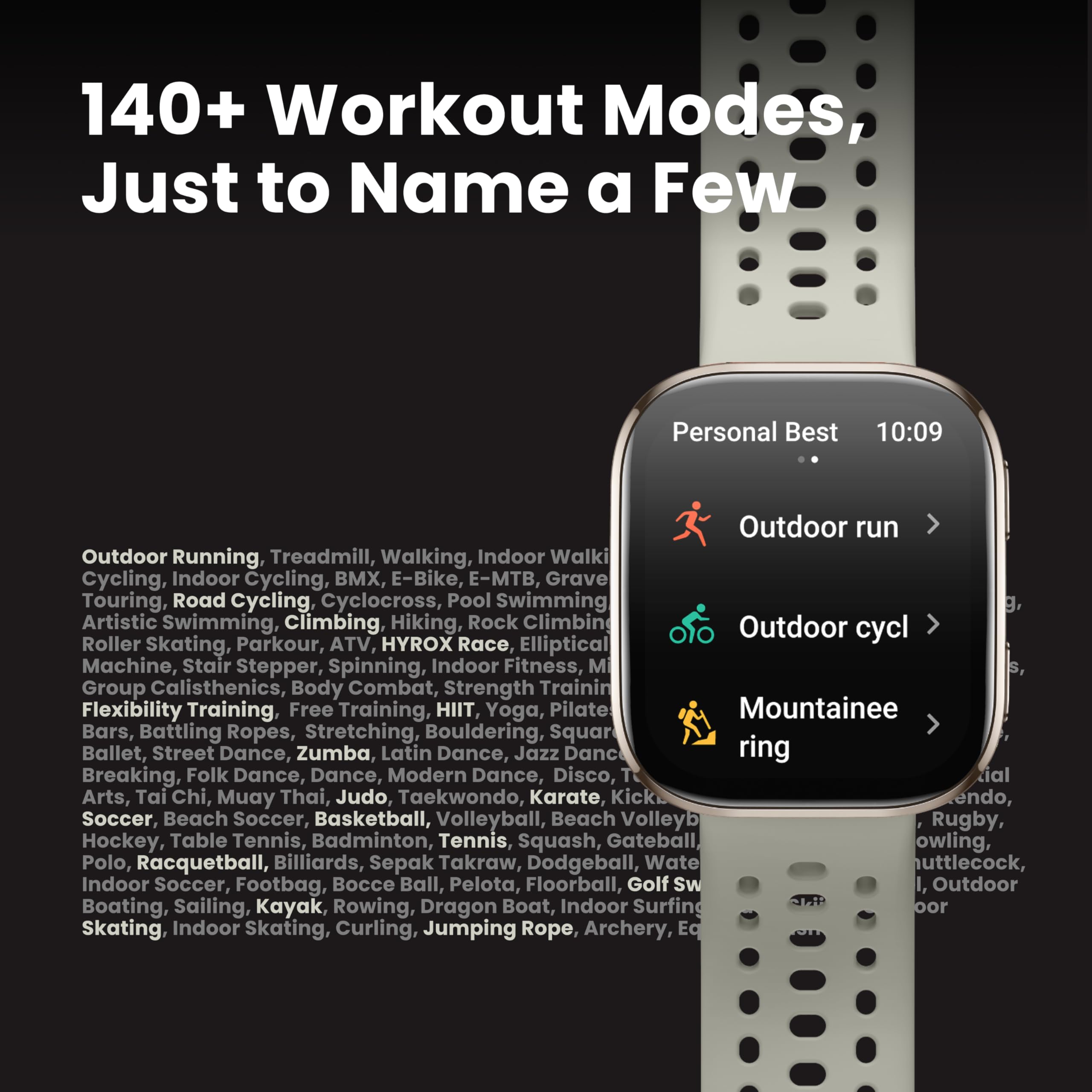 Amazfit Bip 6 5 ATM water resistance feature shown.