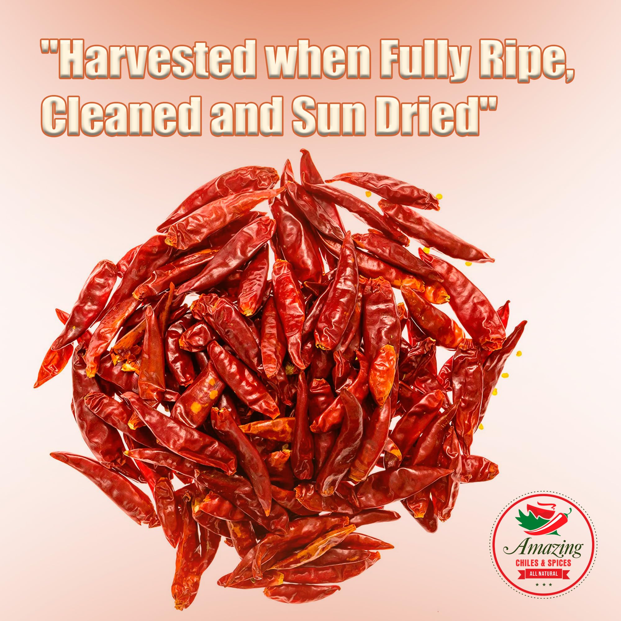 Amazing Chiles & Spices Chile De Arbol adds heat to Mexican, Chinese, and Thai dishes.