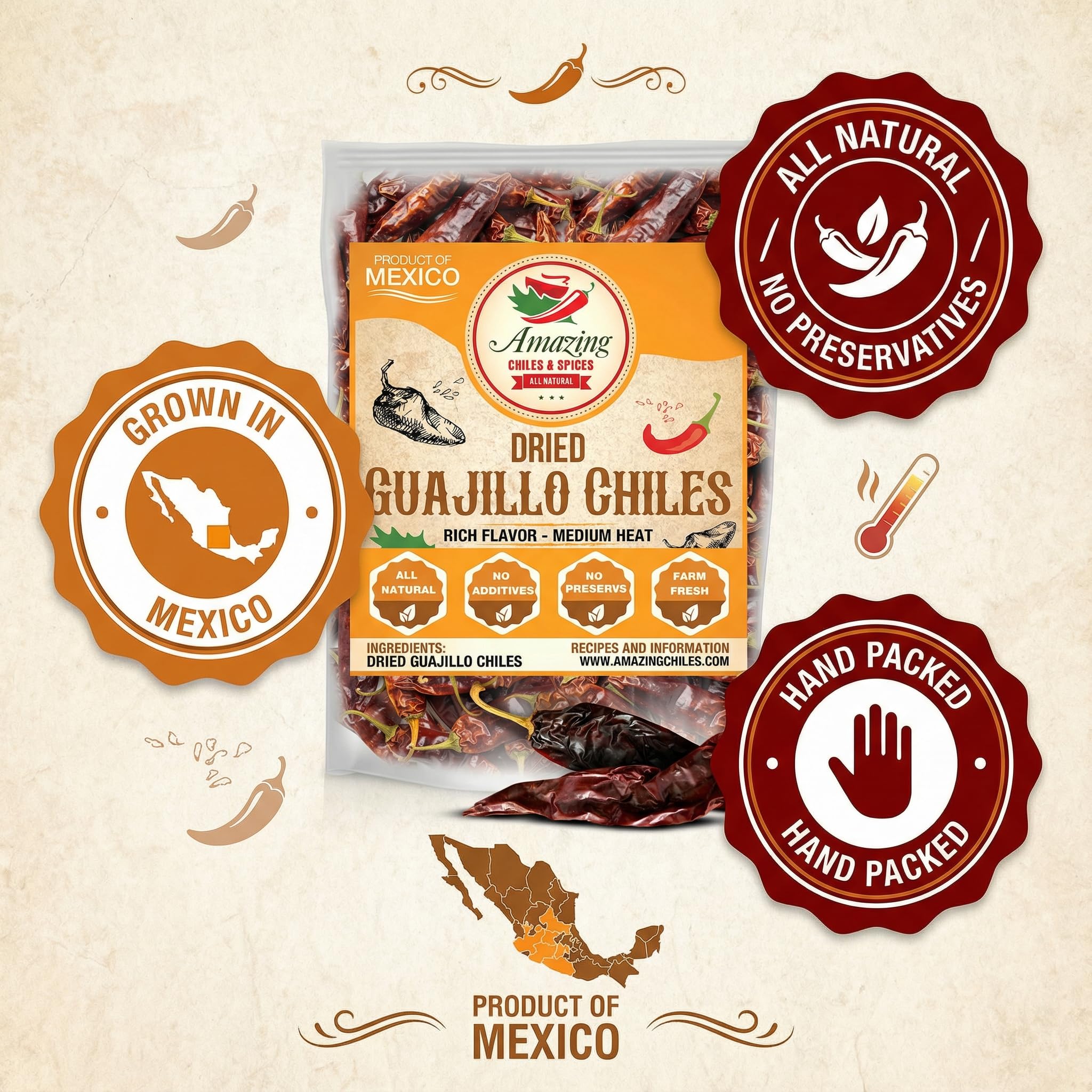 Amazing Chiles & Spices dried peppers in bowl ready to use.