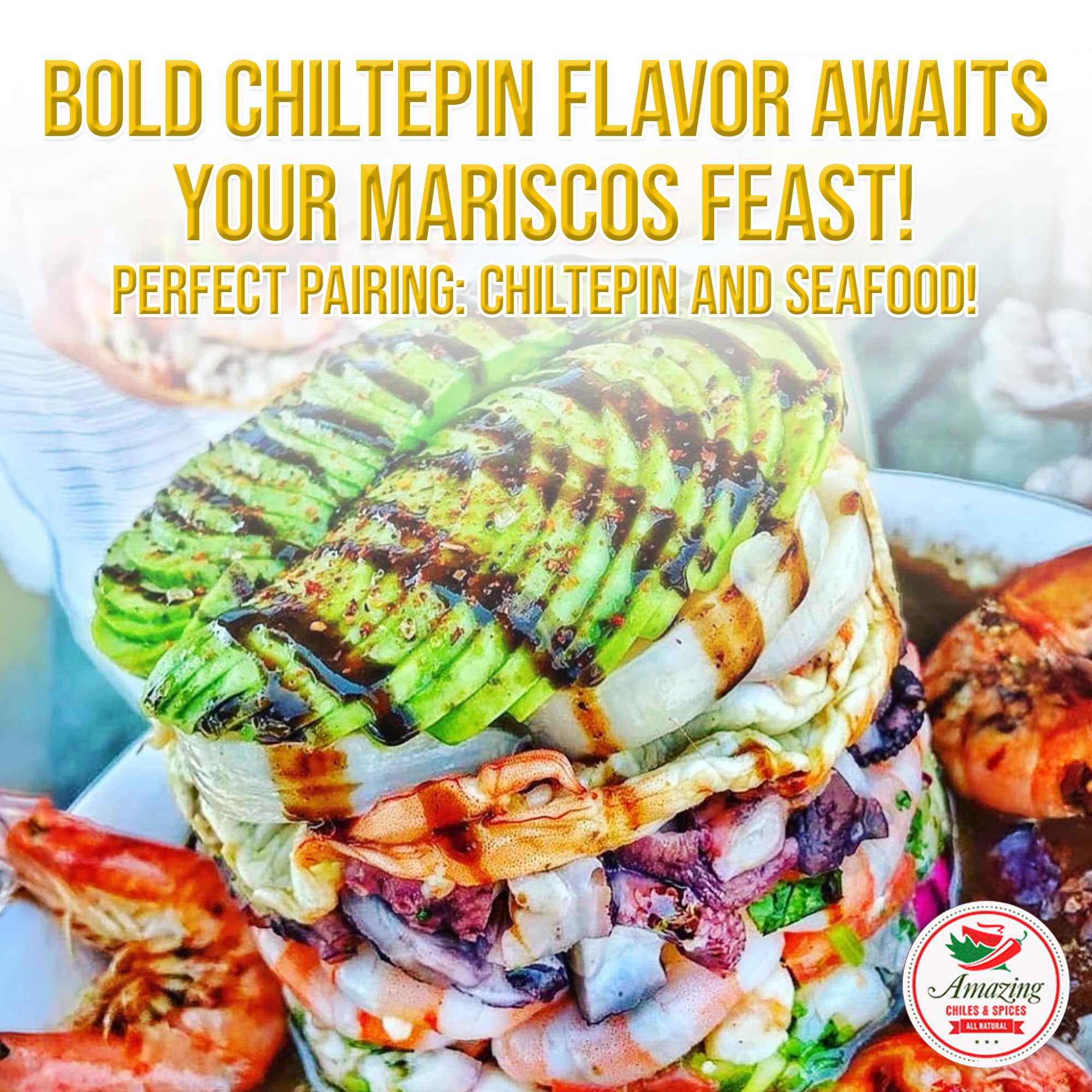Amazing Chiles & Spices Chiltepin enhances seafood dishes with heat