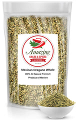 Amazing Chiles & Spices oregano in resealable bag with whole leaves for authentic flavor