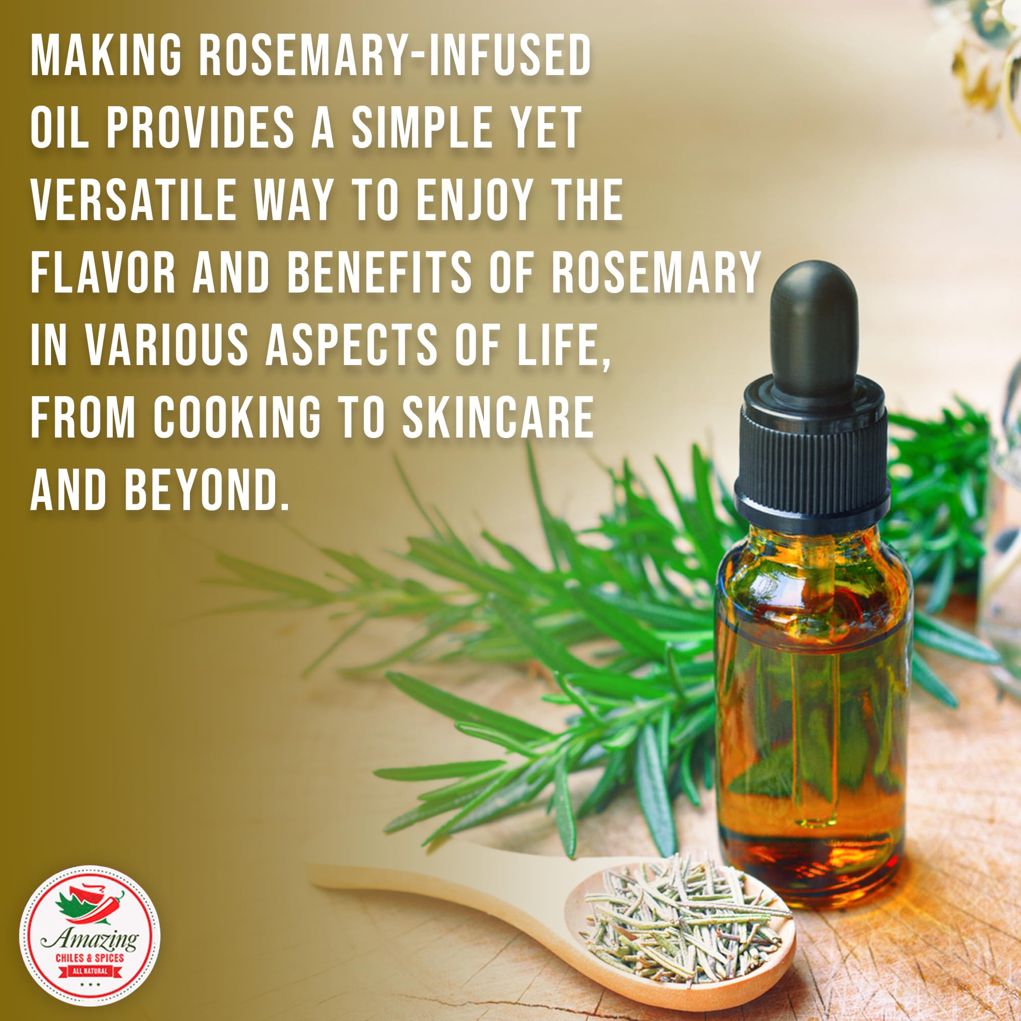 Amazing Chiles & Spices rosemary tea steep for fragrant infusion.