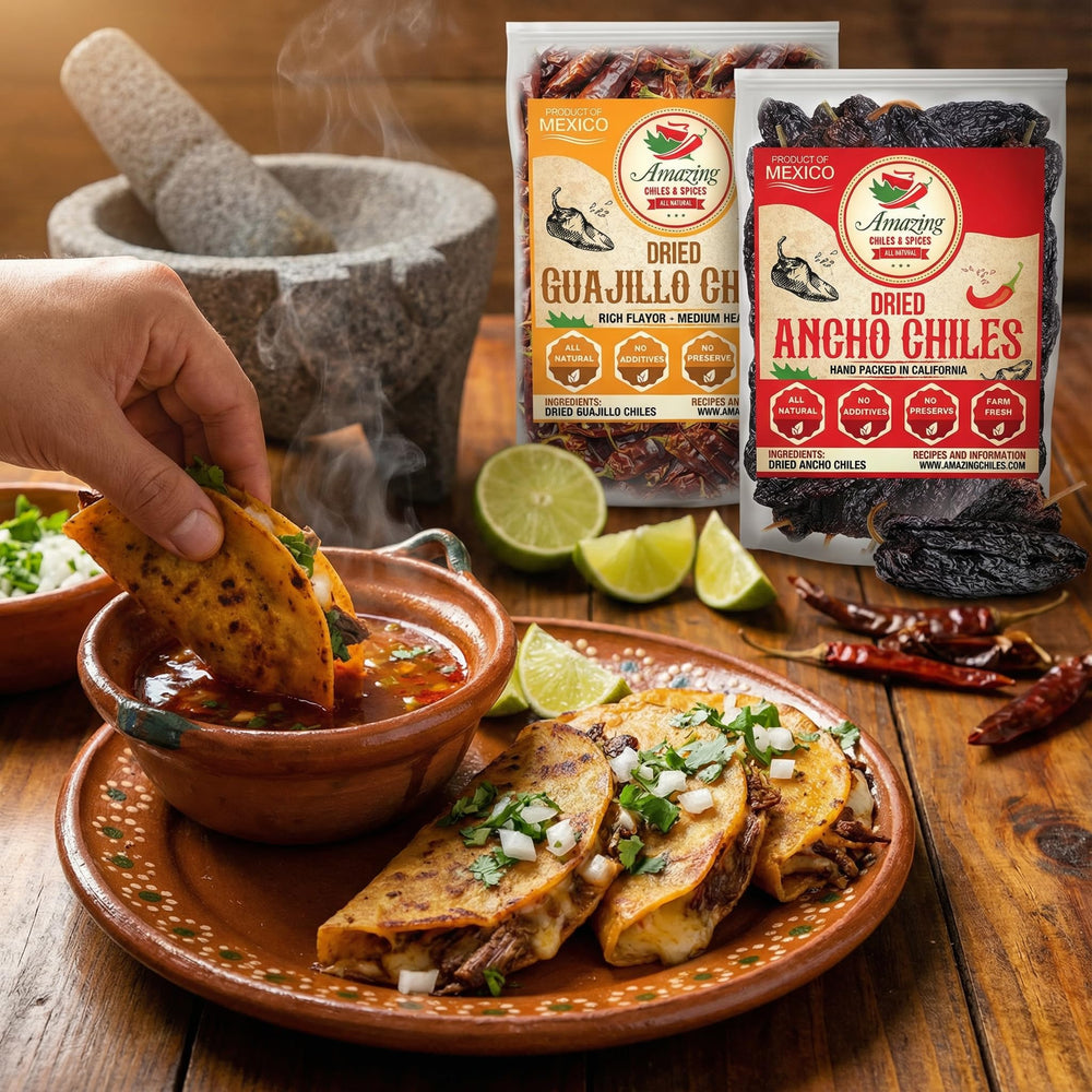 Amazing Chiles & Spices variety pack showcases three chiles for flexible recipes.