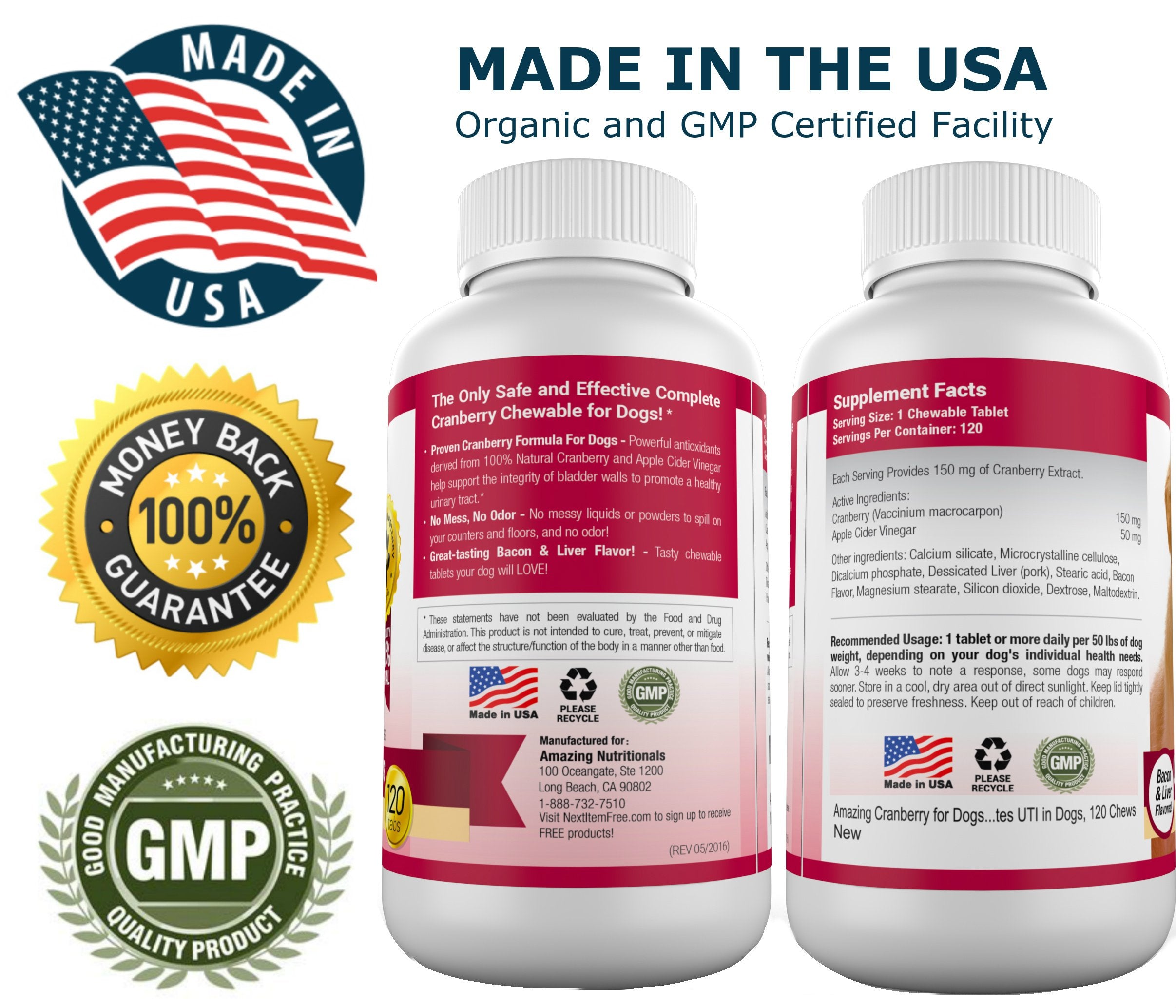 Amazing Cranberry packaging on shelf; professional, US-made quality.