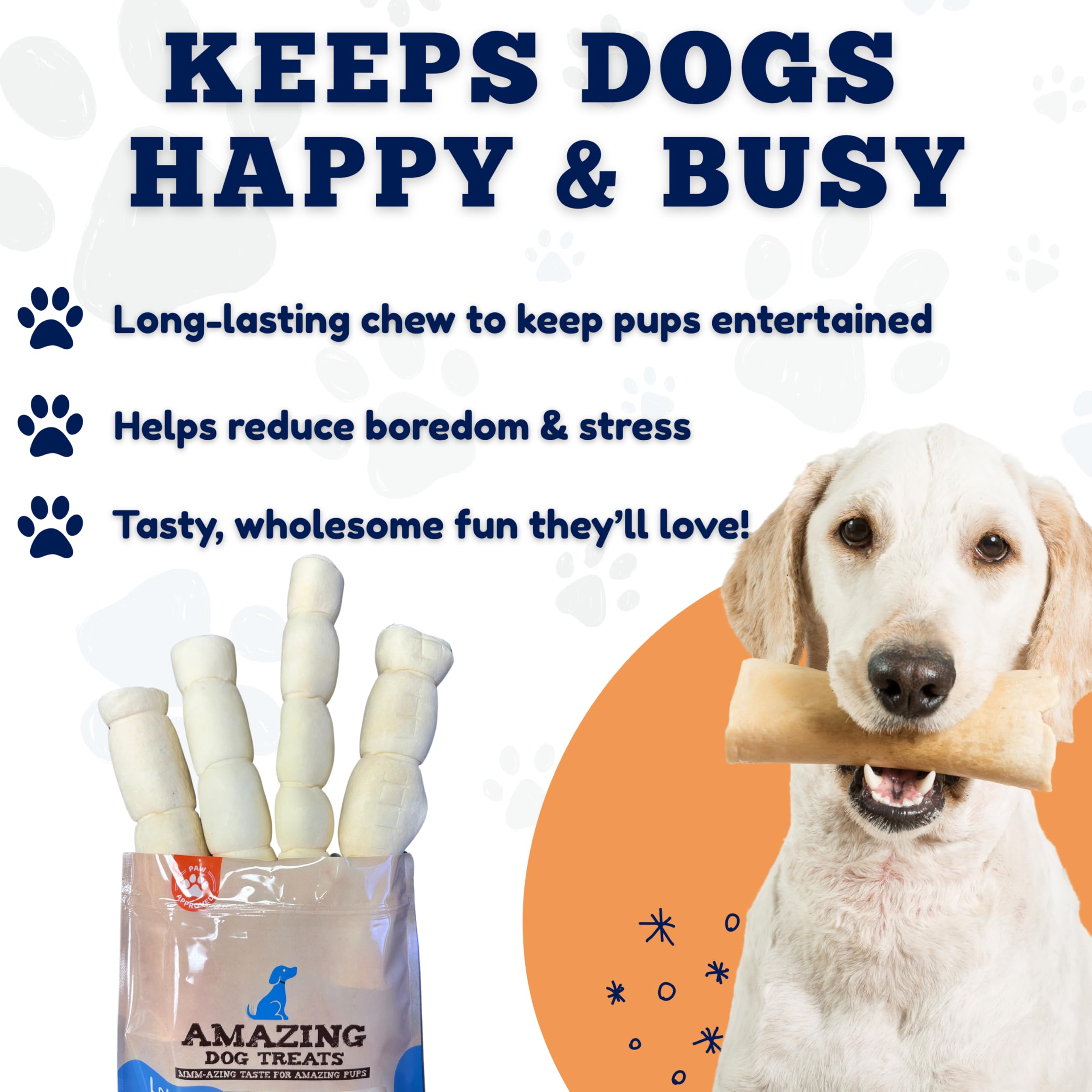 Amazing Dog Treats beef cheek rolls sustainably sourced from grass-fed cattle