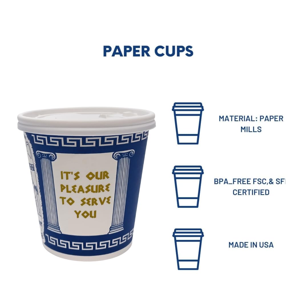 Amazing Goods blue and white NYC design cups for stylish take-out.