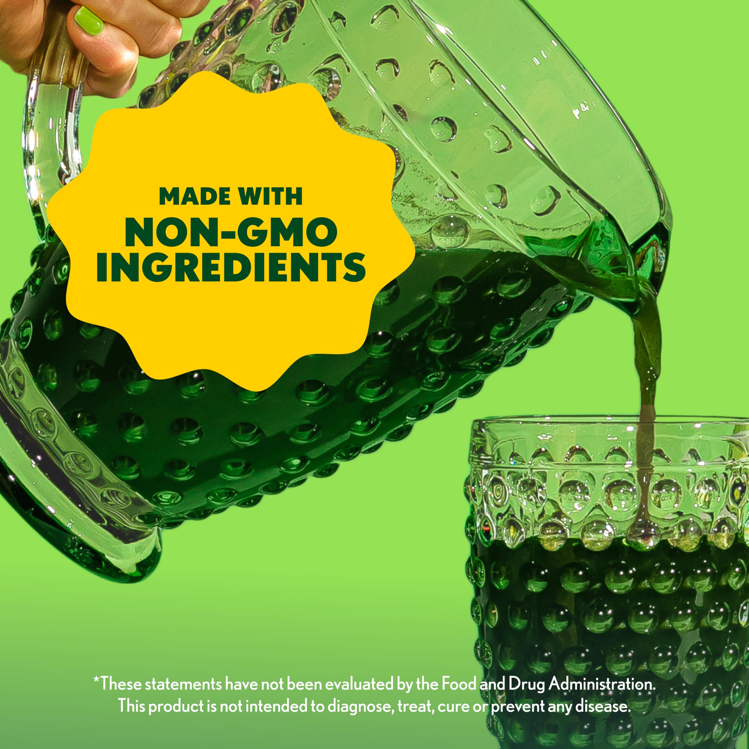 Amazing Grass Greens Blend Energy beet root powder detail appears in the mix