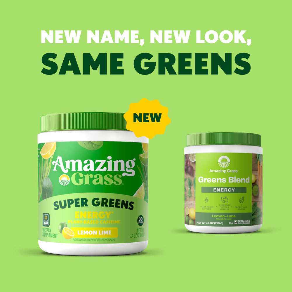 Amazing Grass Greens Blend Energy poured into a glass of water showcases quick hydration