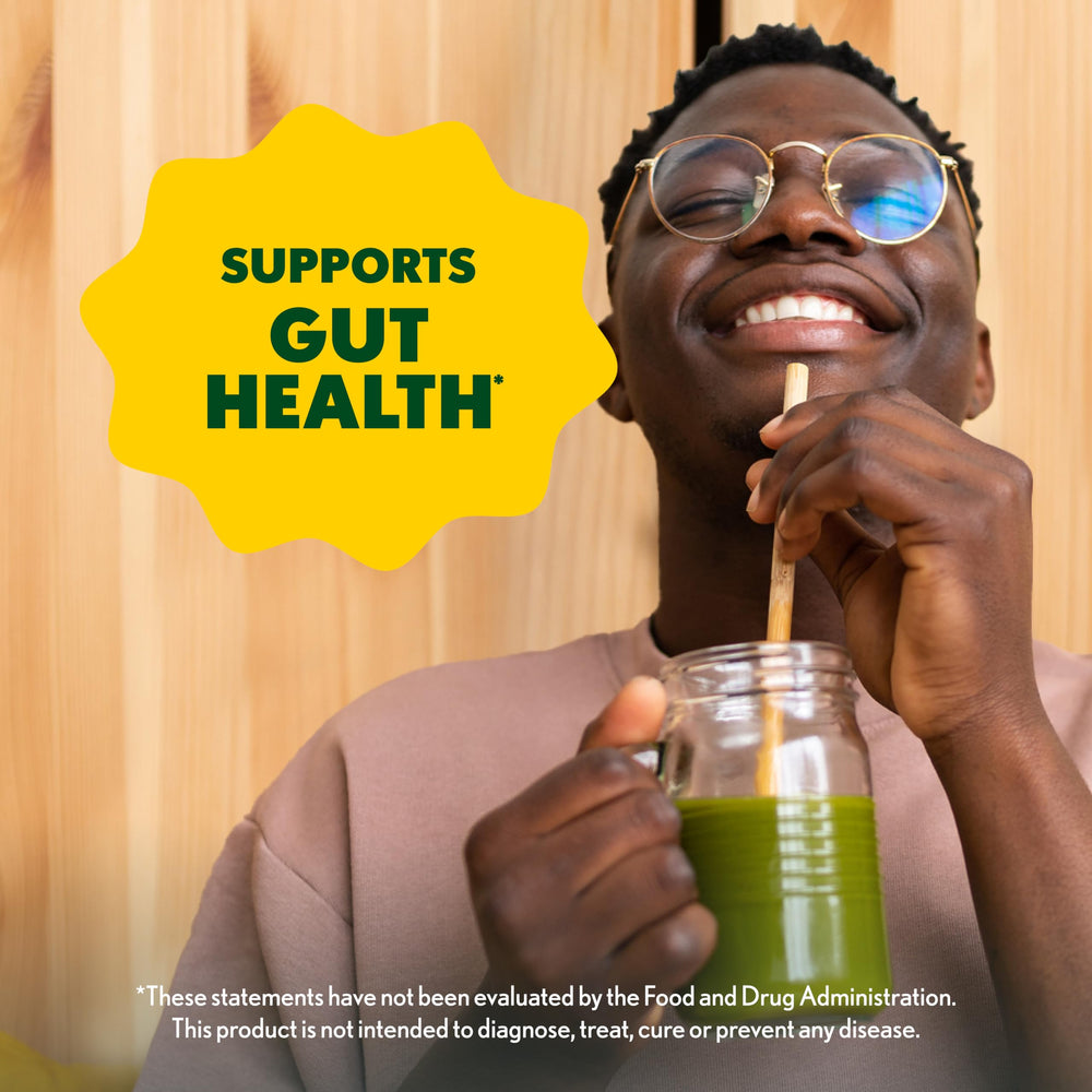 Amazing Grass greens powder serving scoop emphasizes portion control and consistent intake.