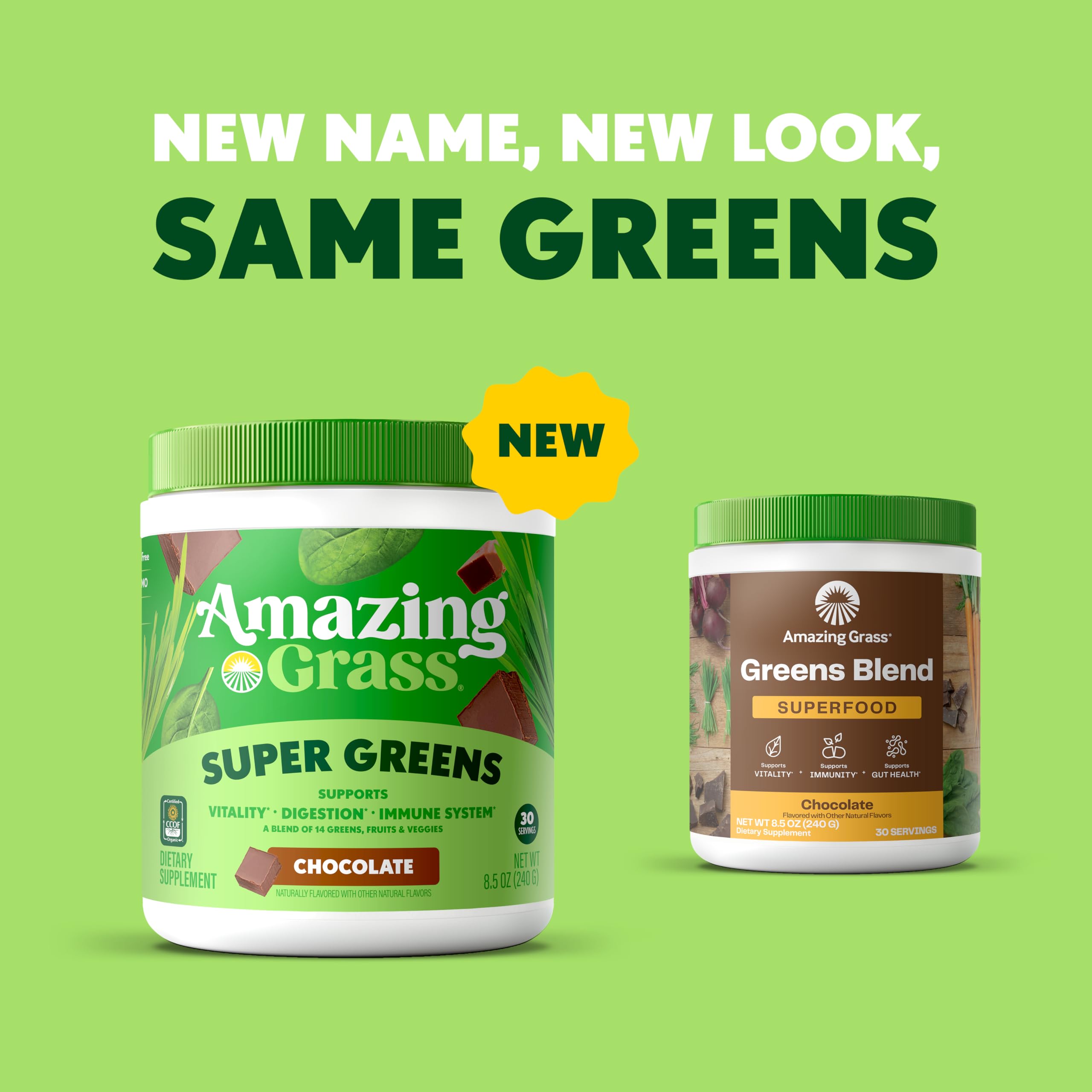 Amazing Grass greens powder spoon shows convenient scoop for on-the-go nutrition.