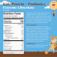 Amazing Grass Kidz SuperFood Extreme Chocolate scoop ready to mix into a tasty shake.