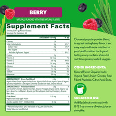 Amazing Grass Probiotics Digestive Support powder shot emphasizes gut-friendly benefits.